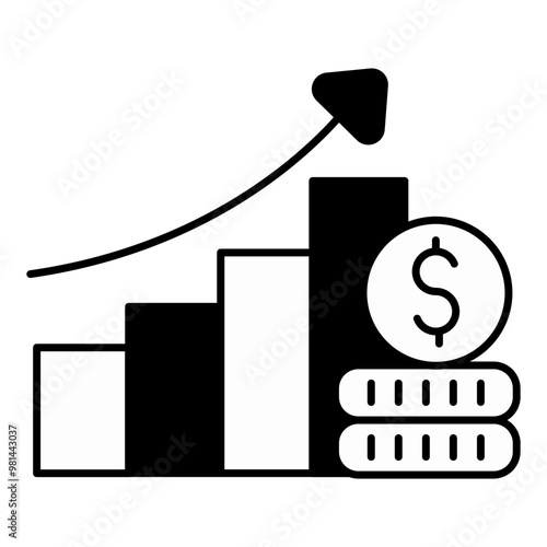  Finance icon set. Containing loan, cash, saving, financial goal, profit, budget, mutual fund, earning money and revenue icons. Solid icons collection.