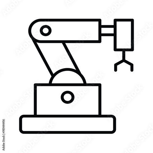 industrial line icon, conveyor icon vector