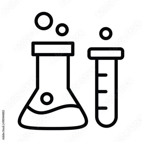 chemical industry icon, outline