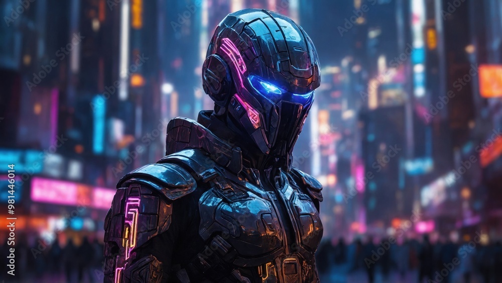 futuristic alien robot in space futuristic alien robot in space