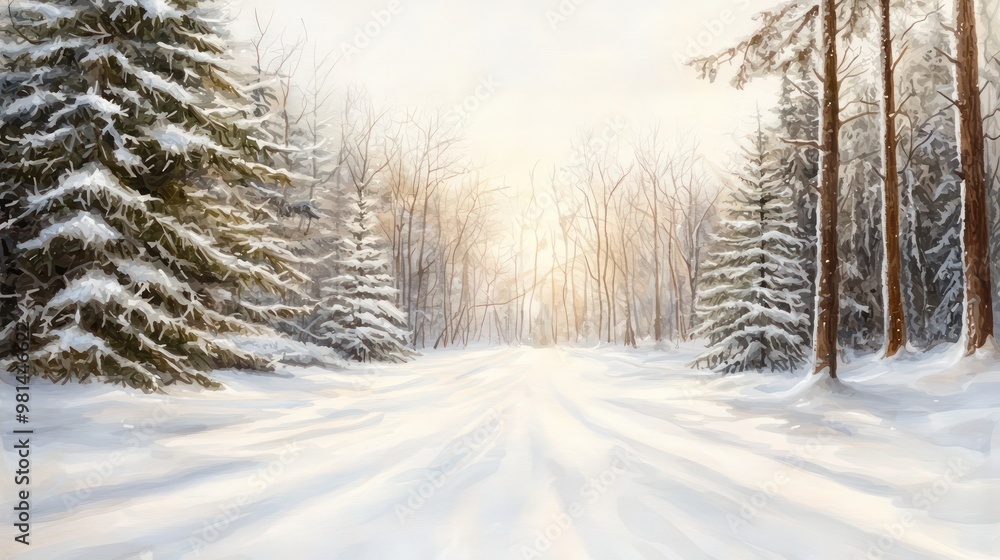 Sunlit winter forest scene with snow-covered trees and a bright, serene atmosphere, perfect for holiday and winter-themed designs.
Sunlit winter forest scene with snow-covered trees and a bright, serene atmosphere, perfect for holiday and winter-themed designs.