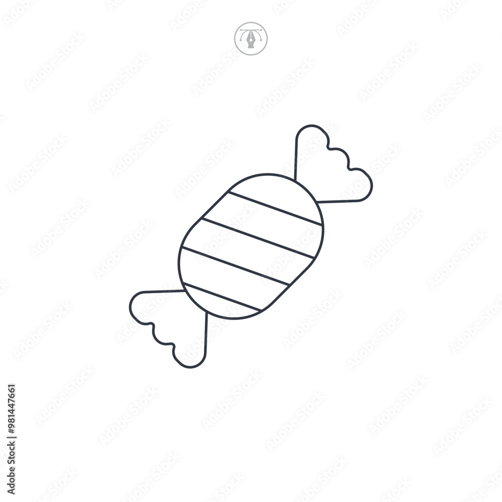 Candy icon symbol vector illustration isolated on white background Candy icon symbol vector illustration isolated on white background