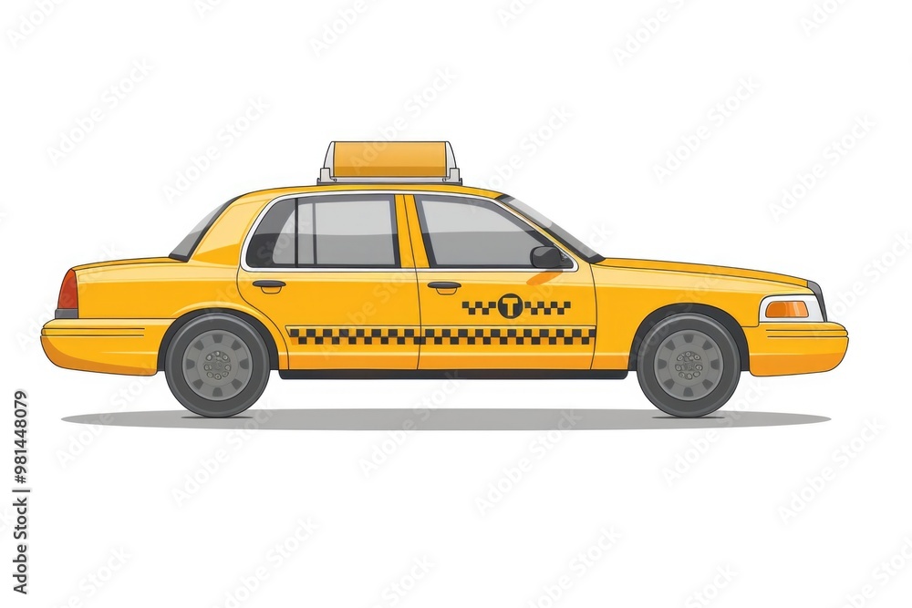 A yellow taxi cab with a yellow roof A yellow taxi cab with a yellow roof