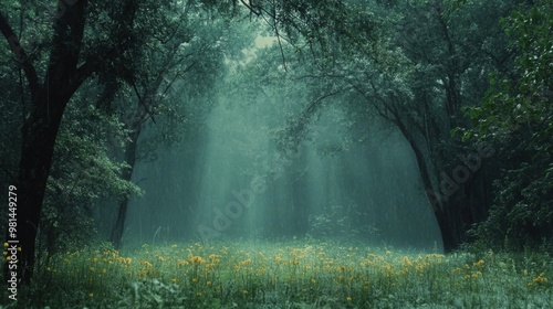 rain in the park