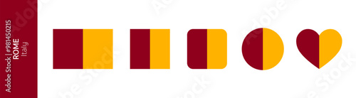 Flag of Rome city, Italy