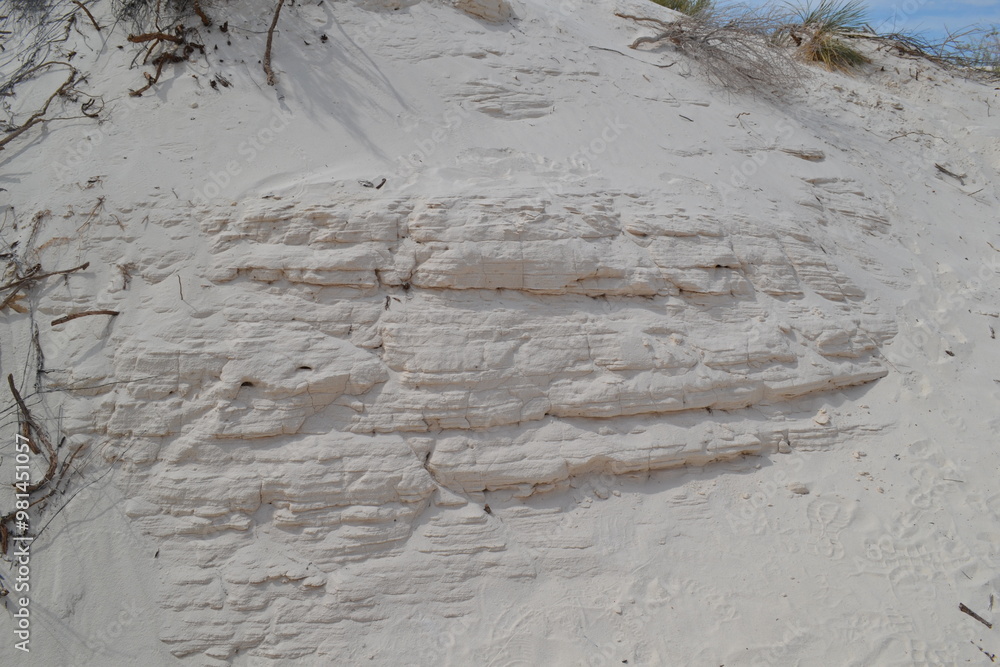 A sand texture in the White Sands National Park, New Mexico