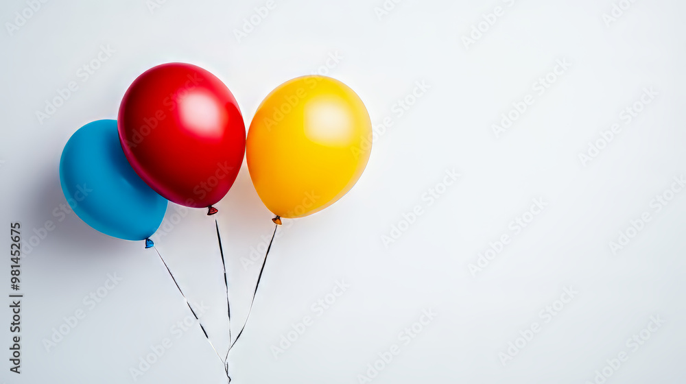 Brightly colored balloons against a plain white backdrop. Perfect for kids' parties or any celebration. Brightly colored balloons against a plain white backdrop. Perfect for kids' parties or any celebration.