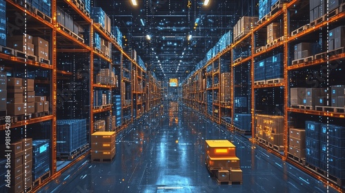 Automation of material flow in a smart warehouse using robotic process automation photo