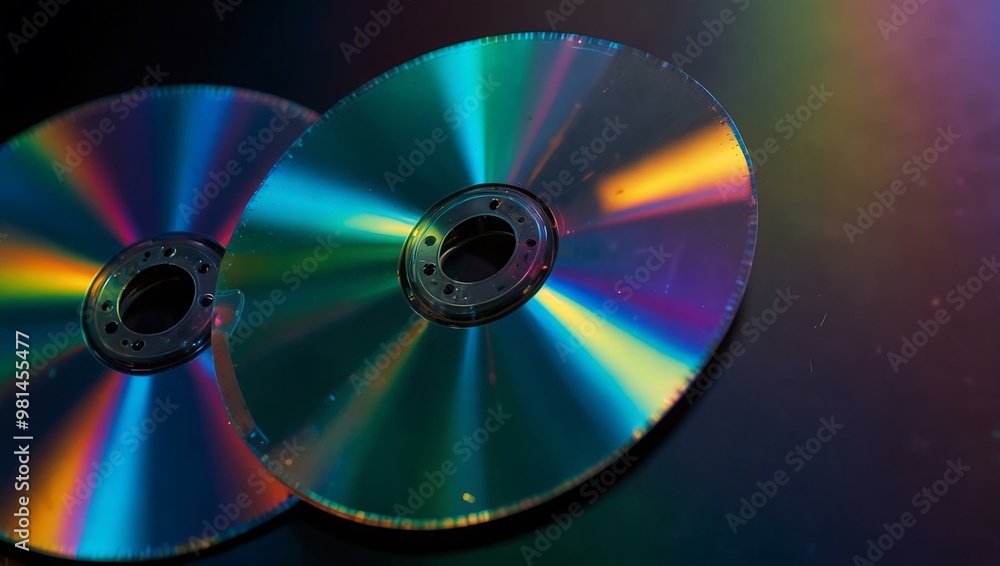 Holographic background from a damaged compact disc. Holographic background from a damaged compact disc.