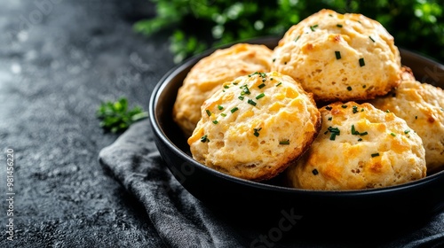 Freshly baked cheddar biscuits golden and fragrant inviting warmth fills the air