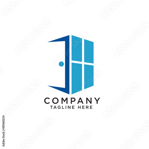 simple window and door logo design creative modern idea