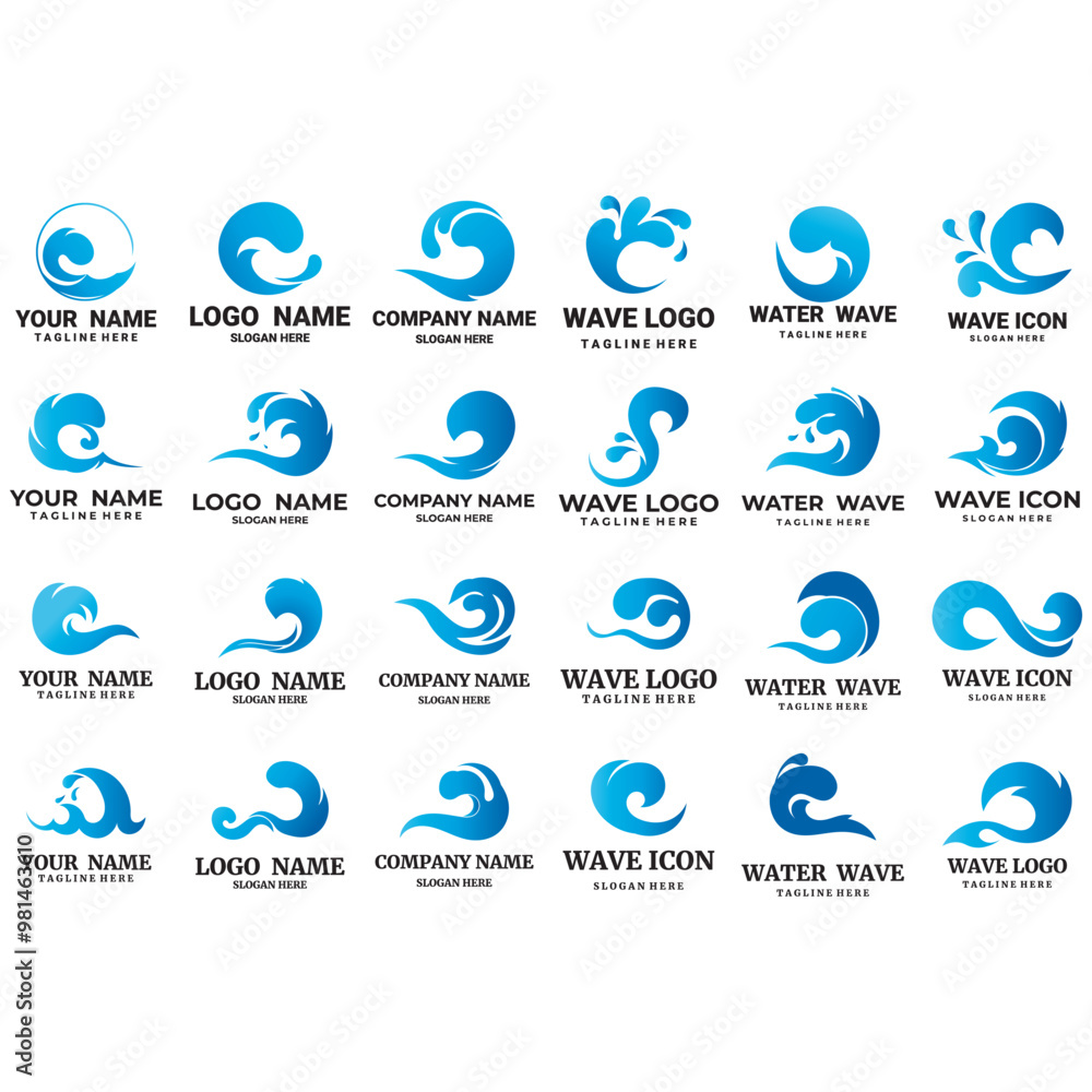 Water wave icon vector Water wave icon vector