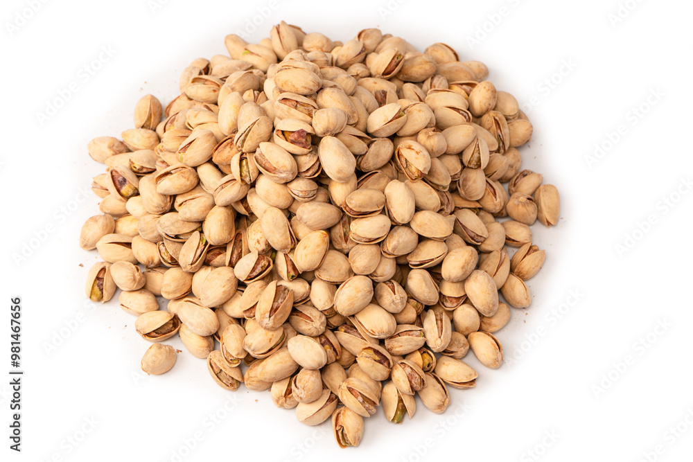 Tasty pistachios isolated on a white background. Tasty pistachios isolated on a white background.