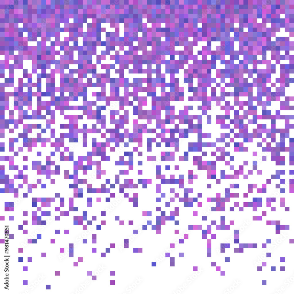 Fototapeta premium Purple squares halftone random background.
