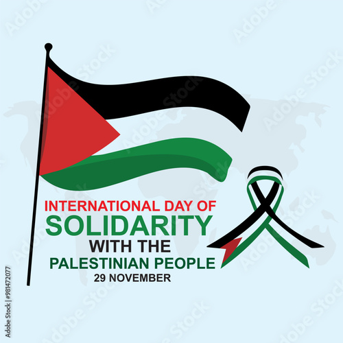 international day of solidarity with the palestinian people  flag vector