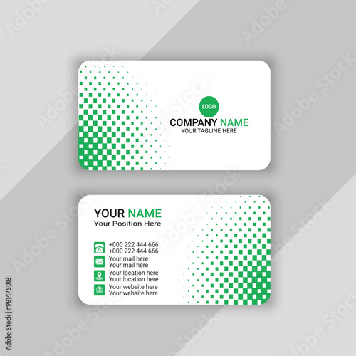 modern business card or visiting card template design