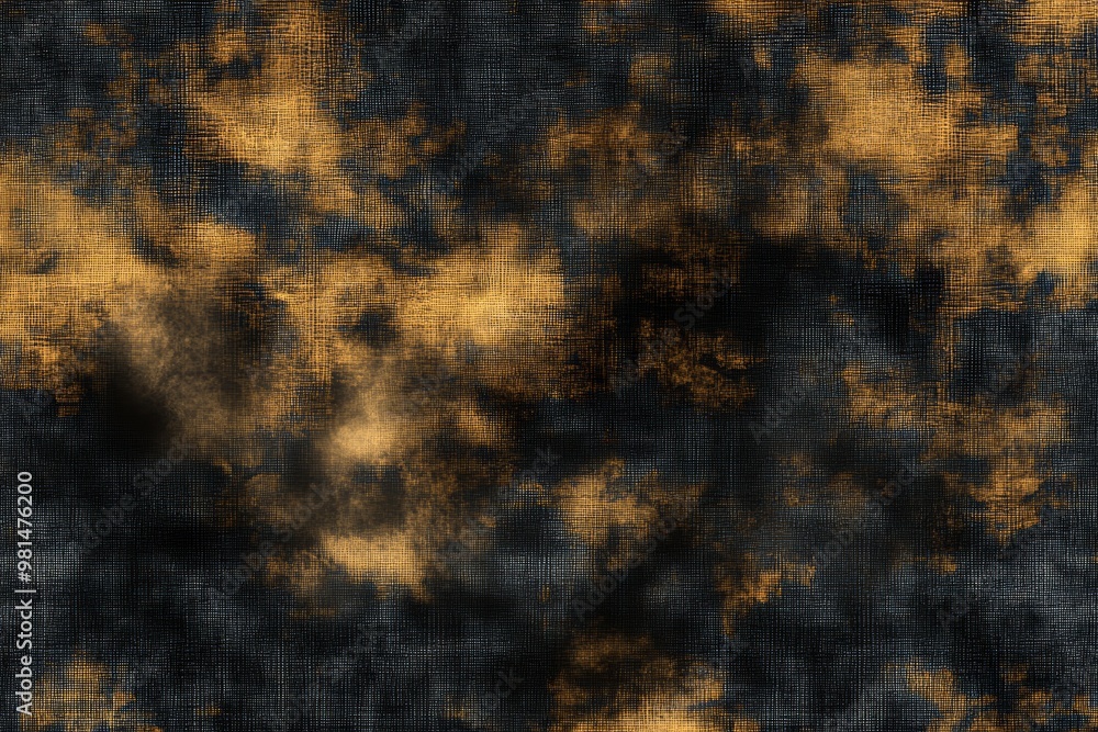 Obraz premium The artwork displays a rich abstract texture showcasing dark colors intertwined with shades of brown and gold, exuding depth and contrast
