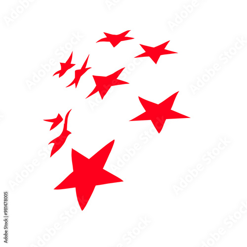 Free Download red star icon illustration without background - GFXLoad