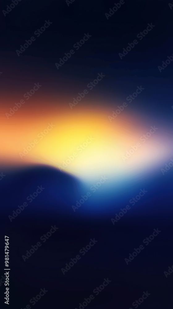 A serene gradient of colors blending into twilight over distant hills creates a calm atmosphere at dusk A serene gradient of colors blending into twilight over distant hills creates a calm atmosphere at dusk