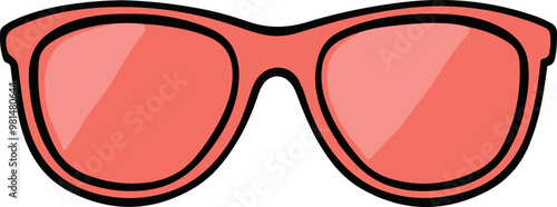 Stylized Vector Illustration of Trendy Sunglasses