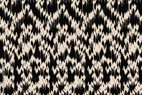 Ikat seamless pattern, geometric design, motif ethnic handmade, Ikat ethnic tribal, boho colors seamless wallpaper. Ethnic Ikat abstract background art.Illustration for greeting cards, printing