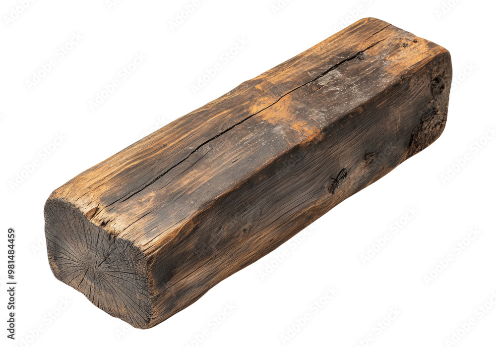 wooden rectangle log. Transparent background, Isolated PNG. wooden rectangle log. Transparent background, Isolated PNG.