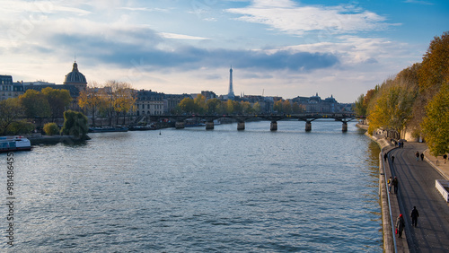 cityview of Paris France with the Eiffeltower in the background in autumn  photo