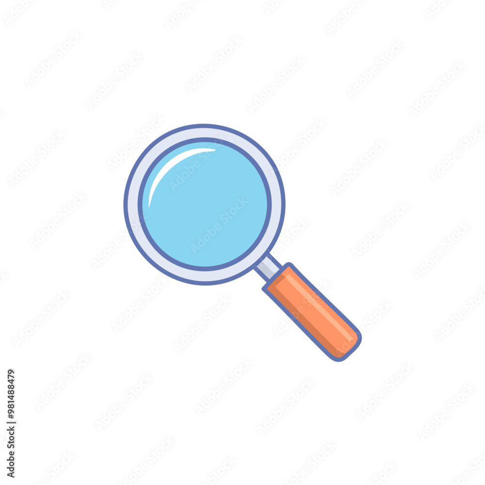 Abstract magnifying glass vector art illustration icon design. Icon concept design. Abstract magnifying glass vector art illustration icon design. Icon concept design.