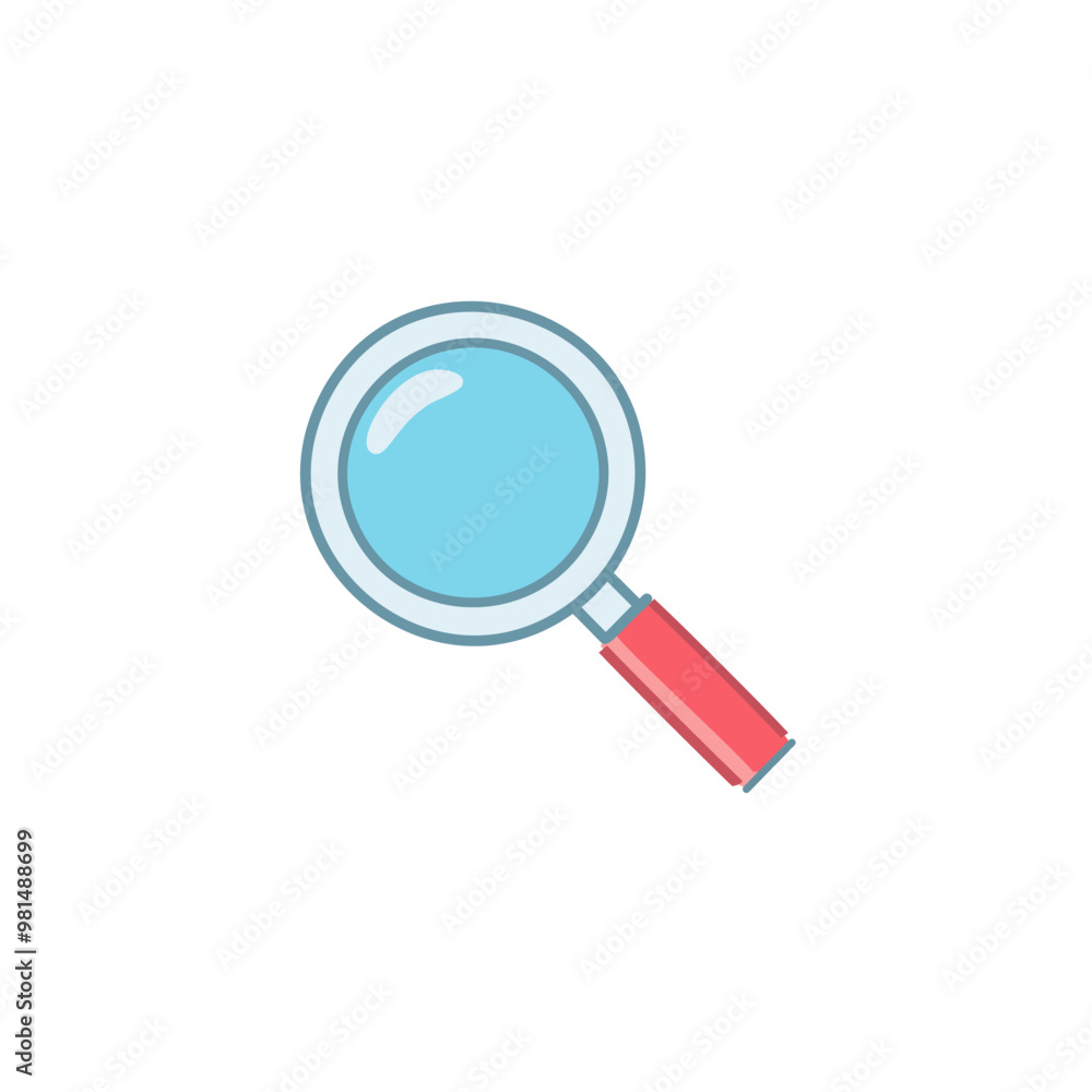 Abstract magnifying glass vector art illustration icon design. Icon concept design. Abstract magnifying glass vector art illustration icon design. Icon concept design.