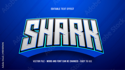 Gaming text effect, blue editable text style effect