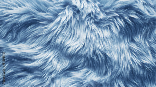 Seamless soft blue fur texture background cozy winter pattern. Fur Texture. Illustration