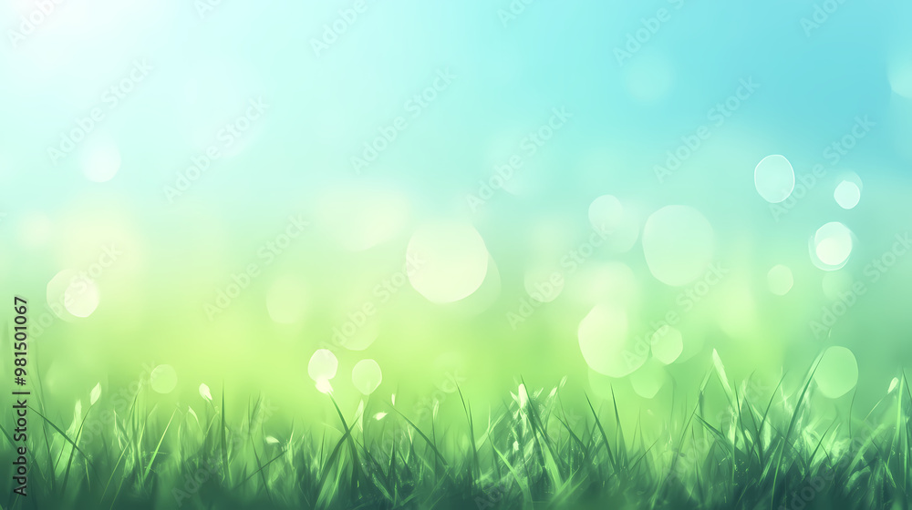 Spring blurred background blue green gradient horizon background for design fresh spring light. Gradient. Illustration Spring blurred background blue green gradient horizon background for design fresh spring light. Gradient. Illustration