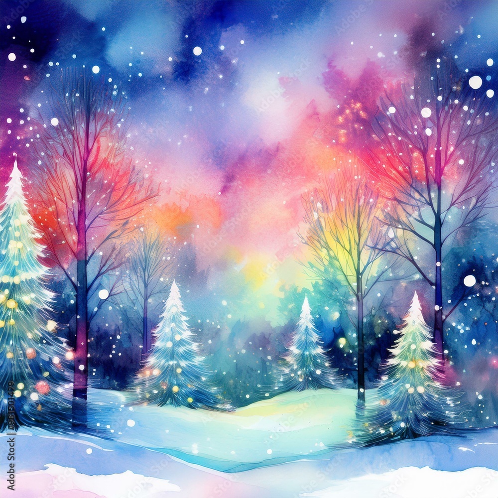 Obraz premium winter landscape with snow