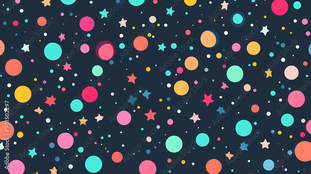Stellar polka dots design a featuring scattered stars arranged in a polka dot play with different sizes and colors to create a playful. Polka Dots. Illustration Stellar polka dots design a featuring scattered stars arranged in a polka dot play with different sizes and colors to create a playful. Polka Dots. Illustration