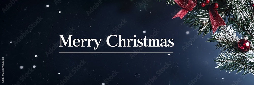 Naklejka premium Merry Christmas! Festive Ornament Decoration - メリークリスマス！お祝いのオーナメント装飾.Generative AI