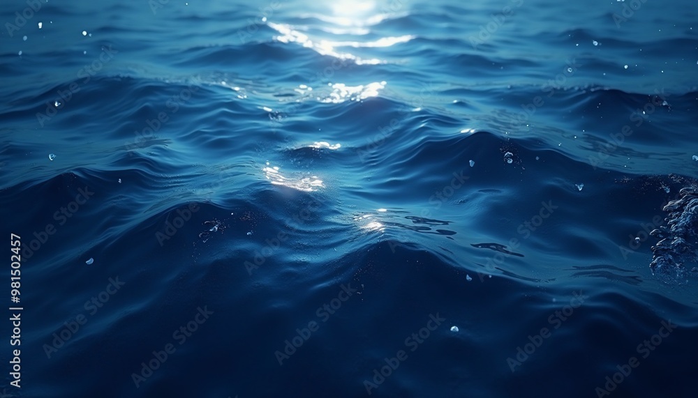Cosmic Ocean with Shimmering Waves and Fluid Texture Cosmic Ocean with Shimmering Waves and Fluid Texture