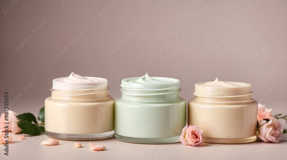 On a pastel backdrop are two white cosmetic tubes, a little glass marble display, fresh aloe vera leaves, and a dome-shaped pedestal. promotion for cosmetics in a stylish and imaginative setting.
On a pastel backdrop are two white cosmetic tubes, a little glass marble display, fresh aloe vera leaves, and a dome-shaped pedestal. promotion for cosmetics in a stylish and imaginative setting.