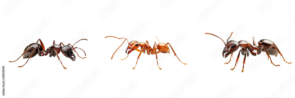 Set of an ant isolated on transparent background Set of an ant isolated on transparent background