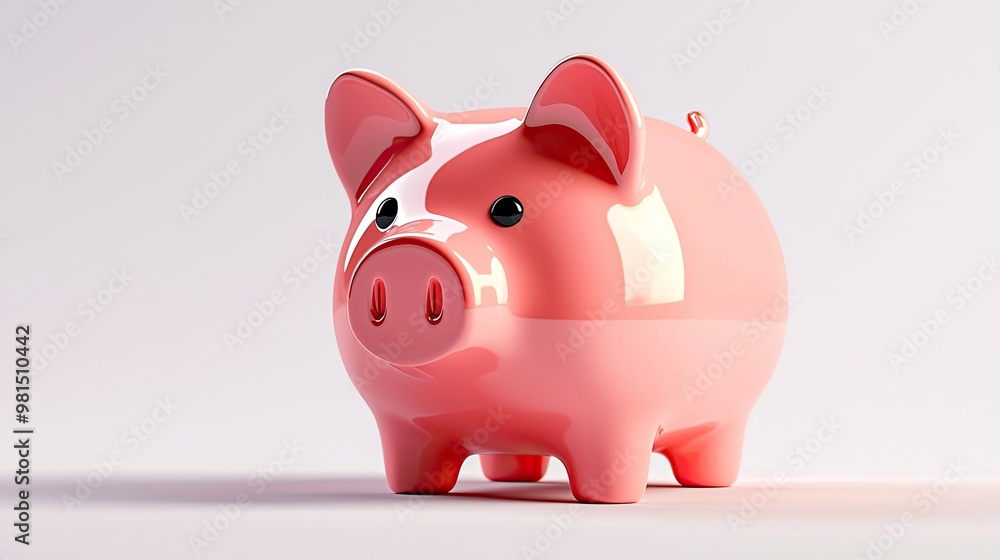 A charming pink piggy bank with a glossy finish, perfect for representing savings, finance, and childhood nostalgia. A charming pink piggy bank with a glossy finish, perfect for representing savings, finance, and childhood nostalgia.
