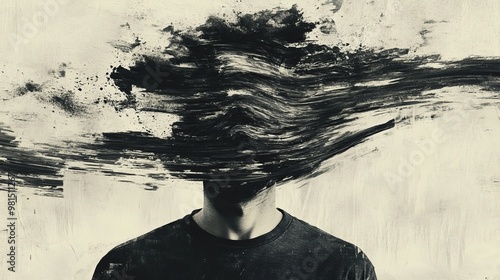 Echoes of Inner Turmoil: An Abstract Exploration of a Fragmented and Chaotic State of Mind






