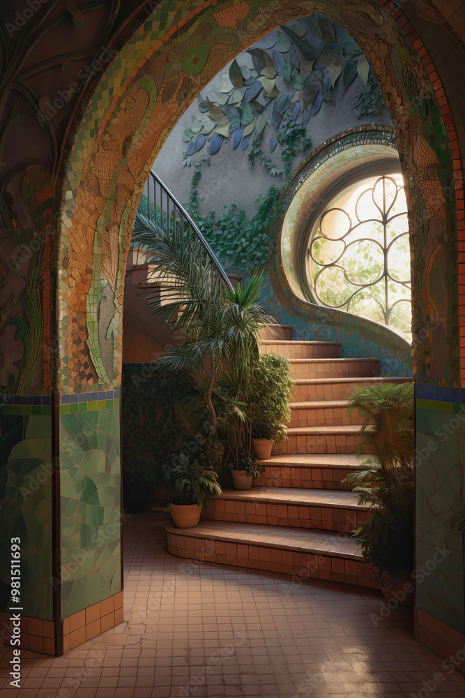 Fototapeta premium Staircase, stairway fantasy