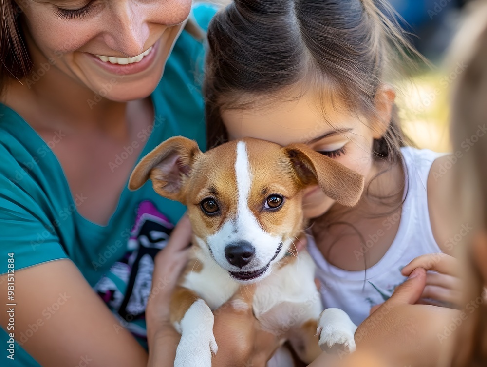 Heartwarming Pet Adoption Day with Loving Families Interacting with Rescued Animals in Vibrant Community Setting Heartwarming Pet Adoption Day with Loving Families Interacting with Rescued Animals in Vibrant Community Setting