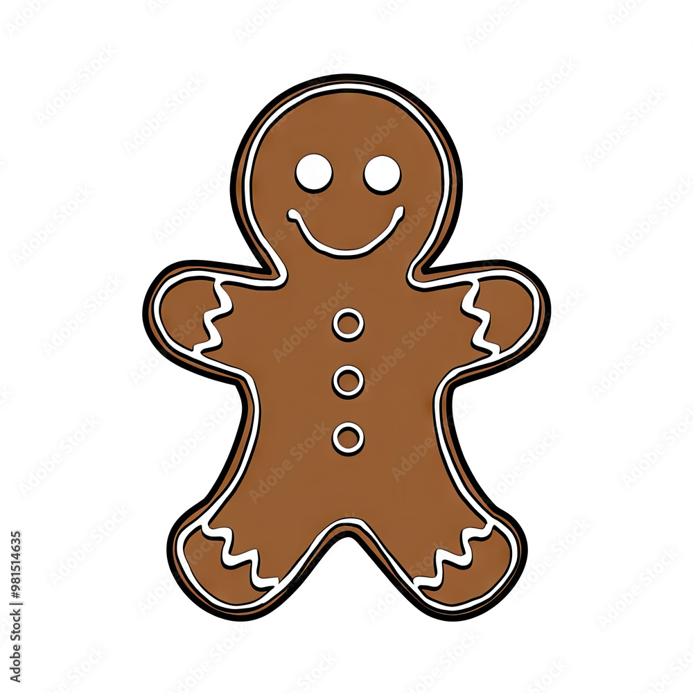 Obraz premium a clipart graphic of a gingerbread man cookie