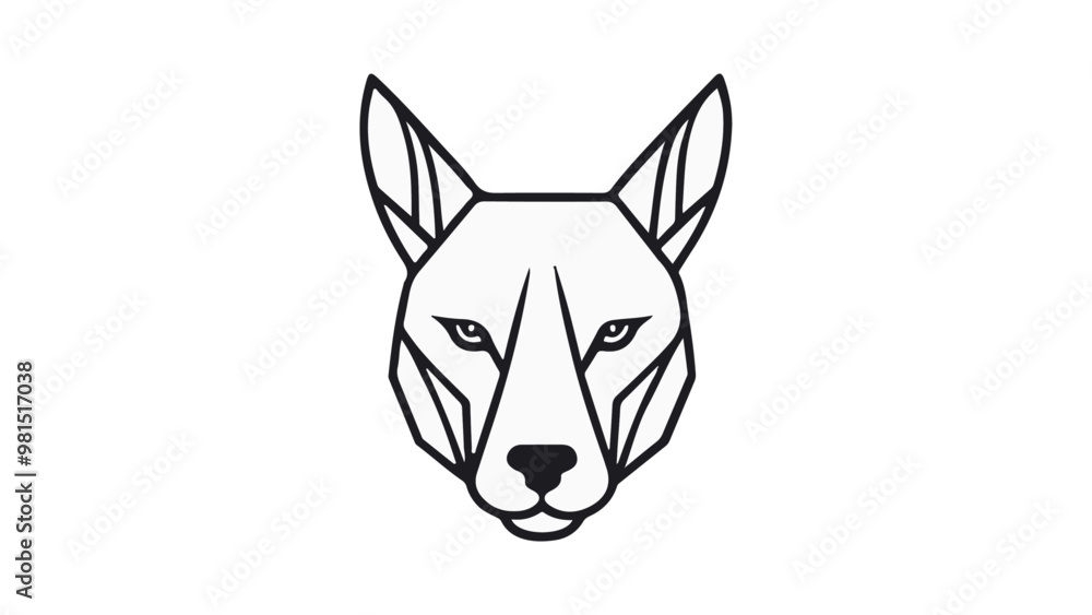 Fototapeta premium modern dog outline vector illustration