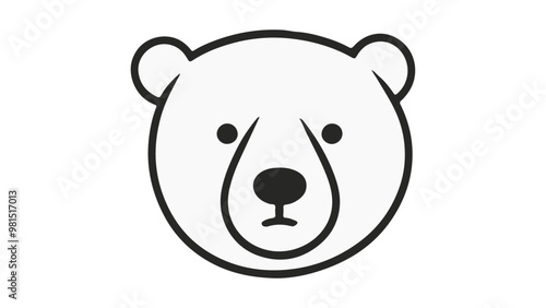 bear simple icon vector illustration