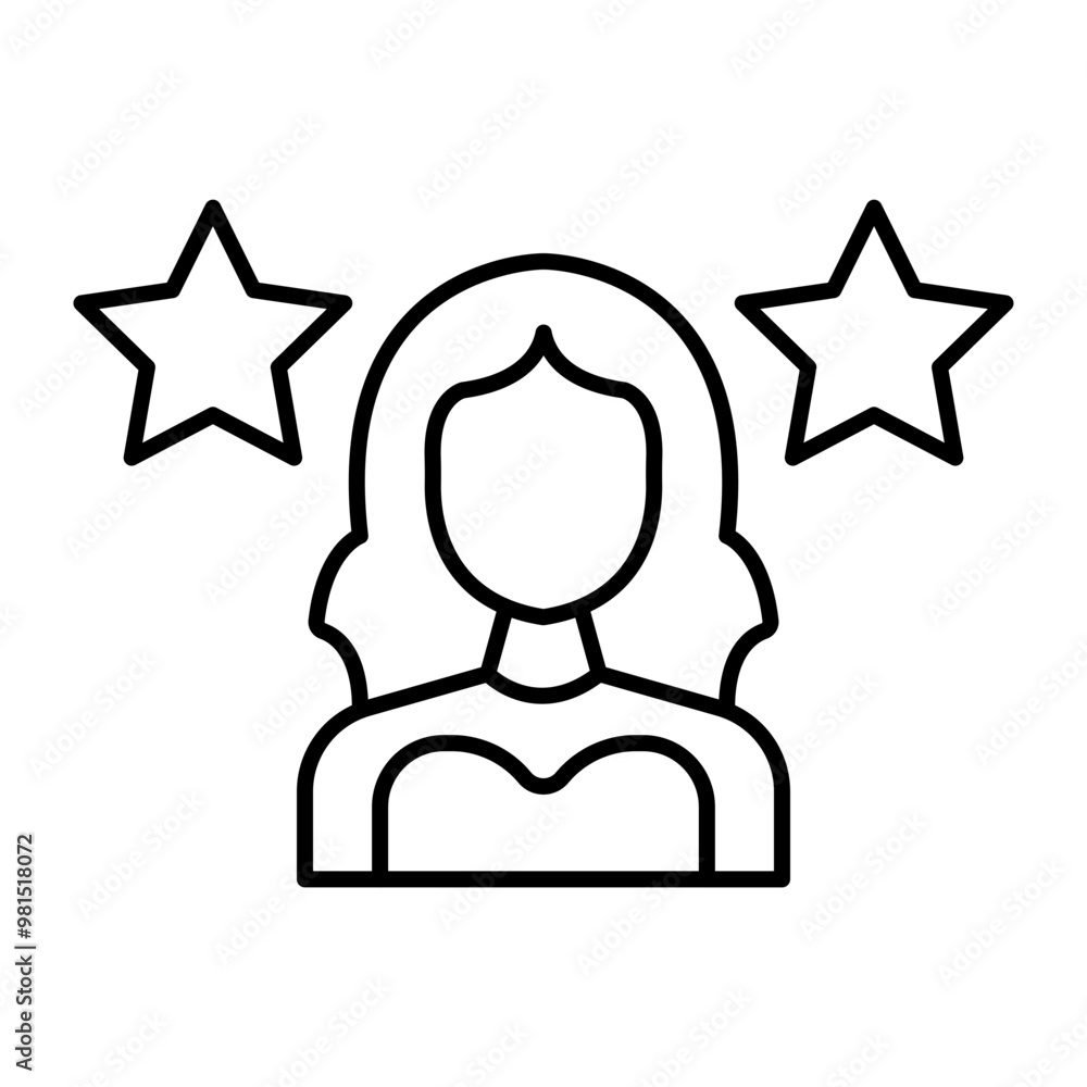 Celebrity Vector Line Icons Design Celebrity Vector Line Icons Design