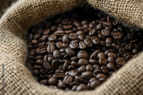 This bag of coffee beans offers a meticulously crafted blend with rich, complex flavors of dark chocolate and toasted nuts