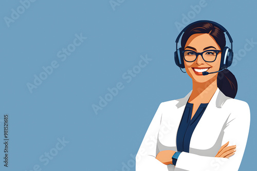 Illustration of a Sales Assistant: Depicting Professionalism and Customer Service Skills with a Friendly and Approachable Appearance