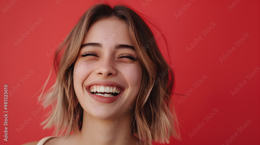 Portrait of a young happy woman Portrait of a young happy woman