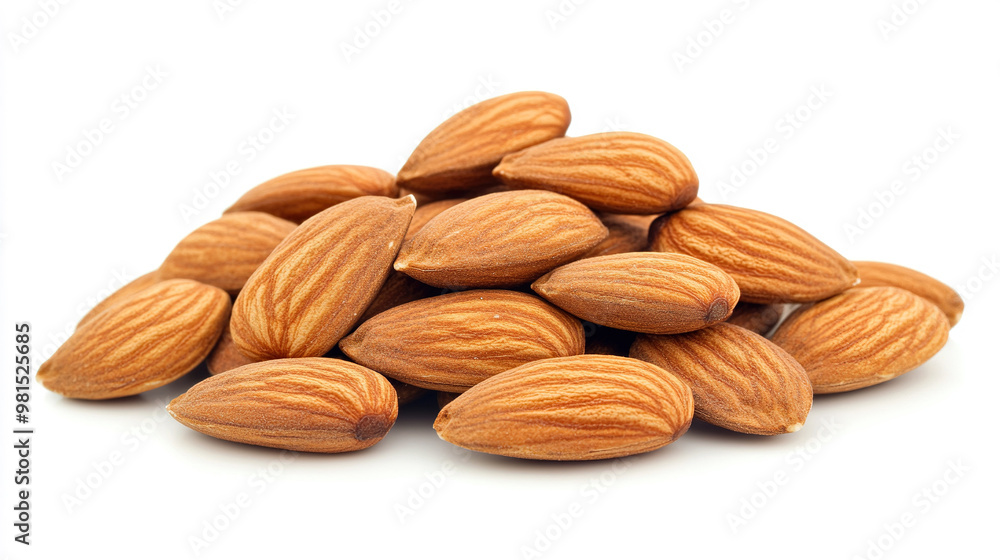almonds isolated on white background almonds isolated on white background